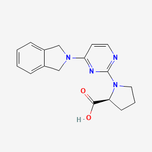 (2S)-1-[4-(1,3-dihydroisoindol-2-yl)pyrimidin-2-yl]pyrrolidine-2-carboxylic acid