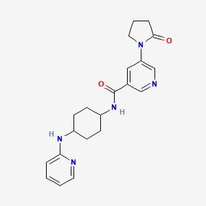 5-(2-oxopyrrolidin-1-yl)-N-[4-(pyridin-2-ylamino)cyclohexyl]pyridine-3-carboxamide