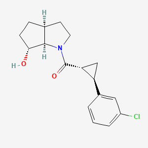 [(3aS,6R,6aR)-6-hydroxy-3,3a,4,5,6,6a-hexahydro-2H-cyclopenta[b]pyrrol-1-yl]-[(1R,2R)-2-(3-chlorophenyl)cyclopropyl]methanone