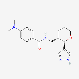 4-(dimethylamino)-N-[[(2R,3S)-2-(1H-pyrazol-4-yl)oxan-3-yl]methyl]benzamide