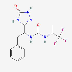 1-[1-(5-oxo-1,4-dihydro-1,2,4-triazol-3-yl)-2-phenylethyl]-3-[(2R)-1,1,1-trifluoropropan-2-yl]urea