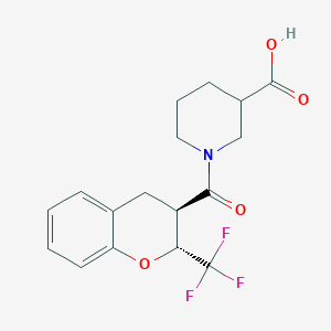 1-[(2R,3R)-2-(trifluoromethyl)-3,4-dihydro-2H-chromene-3-carbonyl]piperidine-3-carboxylic acid