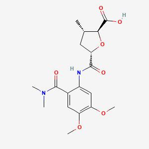 (2S,3S,5S)-5-[[2-(dimethylcarbamoyl)-4,5-dimethoxyphenyl]carbamoyl]-3-methyloxolane-2-carboxylic acid