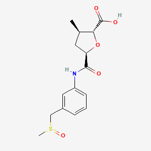 (2R,3R,5R)-3-methyl-5-[[3-(methylsulfinylmethyl)phenyl]carbamoyl]oxolane-2-carboxylic acid