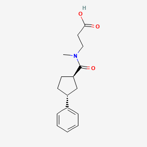 3-[methyl-[(1R,3R)-3-phenylcyclopentanecarbonyl]amino]propanoic acid