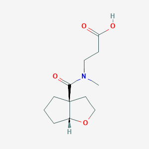 3-[[(3aS,6aR)-2,3,4,5,6,6a-hexahydrocyclopenta[b]furan-3a-carbonyl]-methylamino]propanoic acid