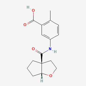 5-[[(3aS,6aR)-2,3,4,5,6,6a-hexahydrocyclopenta[b]furan-3a-carbonyl]amino]-2-methylbenzoic acid