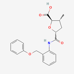 (2R,3R,5R)-3-methyl-5-[[2-(phenoxymethyl)phenyl]carbamoyl]oxolane-2-carboxylic acid