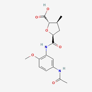 (2S,3S,5S)-5-[(5-acetamido-2-methoxyphenyl)carbamoyl]-3-methyloxolane-2-carboxylic acid