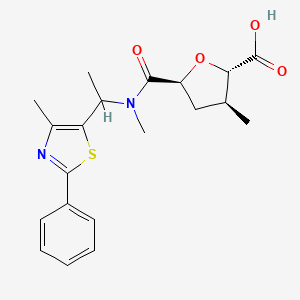 (2S,3S,5S)-3-methyl-5-[methyl-[1-(4-methyl-2-phenyl-1,3-thiazol-5-yl)ethyl]carbamoyl]oxolane-2-carboxylic acid