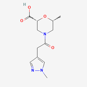 (2R,6R)-6-methyl-4-[2-(1-methylpyrazol-4-yl)acetyl]morpholine-2-carboxylic acid