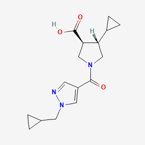 (3S,4S)-4-cyclopropyl-1-[1-(cyclopropylmethyl)pyrazole-4-carbonyl]pyrrolidine-3-carboxylic acid