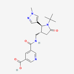 5-[[(2S,3R)-1-tert-butyl-2-(1-methylpyrazol-4-yl)-5-oxopyrrolidin-3-yl]methylcarbamoyl]pyridine-3-carboxylic acid