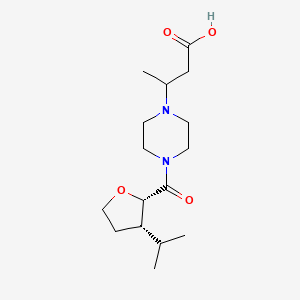 3-[4-[(2S,3S)-3-propan-2-yloxolane-2-carbonyl]piperazin-1-yl]butanoic acid