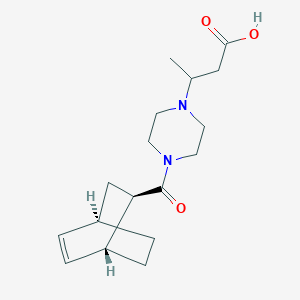 3-[4-[(1R,2R,4R)-bicyclo[2.2.2]oct-5-ene-2-carbonyl]piperazin-1-yl]butanoic acid