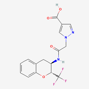 1-[2-oxo-2-[[(2R,3R)-2-(trifluoromethyl)-3,4-dihydro-2H-chromen-3-yl]amino]ethyl]pyrazole-4-carboxylic acid