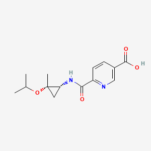 6-[[(1R,2S)-2-methyl-2-propan-2-yloxycyclopropyl]carbamoyl]pyridine-3-carboxylic acid