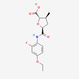 (2S,3S,5S)-5-[(4-ethoxy-2-fluorophenyl)carbamoyl]-3-methyloxolane-2-carboxylic acid