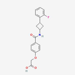 2-[4-[[3-(2-Fluorophenyl)cyclobutyl]carbamoyl]phenoxy]acetic acid