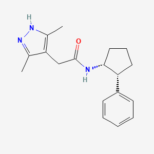 2-(3,5-dimethyl-1H-pyrazol-4-yl)-N-[(1R,2R)-2-phenylcyclopentyl]acetamide