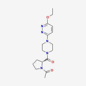 1-[(2R)-2-[4-(6-ethoxypyridazin-3-yl)piperazine-1-carbonyl]pyrrolidin-1-yl]ethanone