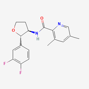 N-[(2S,3R)-2-(3,4-difluorophenyl)oxolan-3-yl]-3,5-dimethylpyridine-2-carboxamide