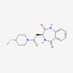 (3S)-3-[2-(4-methylsulfanylpiperidin-1-yl)-2-oxoethyl]-3,4-dihydro-1H-1,4-benzodiazepine-2,5-dione