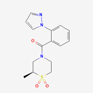 [(2S)-2-methyl-1,1-dioxo-1,4-thiazinan-4-yl]-(2-pyrazol-1-ylphenyl)methanone