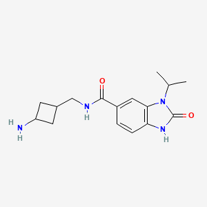 N-[(3-aminocyclobutyl)methyl]-2-oxo-3-propan-2-yl-1H-benzimidazole-5-carboxamide