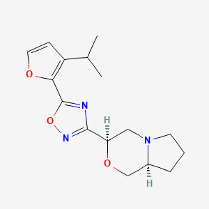 (3R,8aS)-3-[5-(3-propan-2-ylfuran-2-yl)-1,2,4-oxadiazol-3-yl]-3,4,6,7,8,8a-hexahydro-1H-pyrrolo[2,1-c][1,4]oxazine