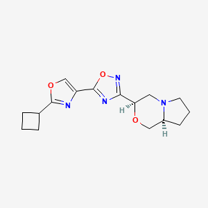 (3R,8aS)-3-[5-(2-cyclobutyl-1,3-oxazol-4-yl)-1,2,4-oxadiazol-3-yl]-3,4,6,7,8,8a-hexahydro-1H-pyrrolo[2,1-c][1,4]oxazine