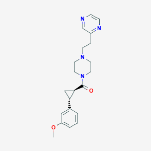 [(1R,2R)-2-(3-methoxyphenyl)cyclopropyl]-[4-(2-pyrazin-2-ylethyl)piperazin-1-yl]methanone