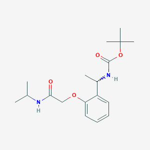 tert-butyl N-[(1S)-1-[2-[2-oxo-2-(propan-2-ylamino)ethoxy]phenyl]ethyl]carbamate