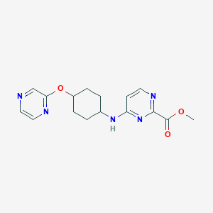 Methyl 4-[(4-pyrazin-2-yloxycyclohexyl)amino]pyrimidine-2-carboxylate