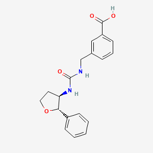 3-[[[(2S,3R)-2-phenyloxolan-3-yl]carbamoylamino]methyl]benzoic acid