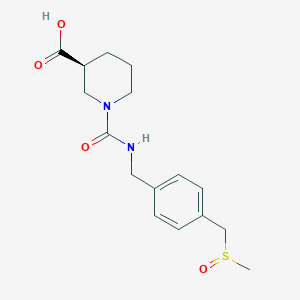 (3S)-1-[[4-(methylsulfinylmethyl)phenyl]methylcarbamoyl]piperidine-3-carboxylic acid