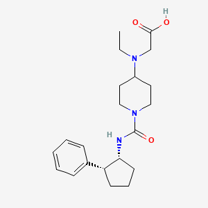 2-[ethyl-[1-[[(1R,2R)-2-phenylcyclopentyl]carbamoyl]piperidin-4-yl]amino]acetic acid