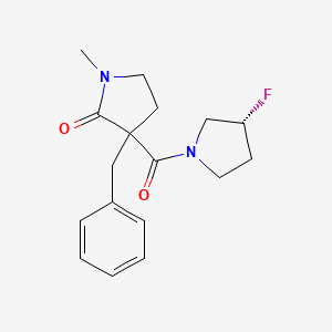 3-benzyl-3-[(3R)-3-fluoropyrrolidine-1-carbonyl]-1-methylpyrrolidin-2-one