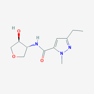 5-ethyl-N-[(3R,4S)-4-hydroxyoxolan-3-yl]-2-methylpyrazole-3-carboxamide