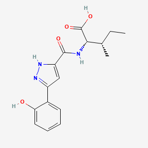 (2S,3S)-2-[[3-(2-hydroxyphenyl)-1H-pyrazole-5-carbonyl]amino]-3-methylpentanoic acid