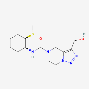 3-(hydroxymethyl)-N-[(1R,2R)-2-methylsulfanylcyclohexyl]-6,7-dihydro-4H-triazolo[1,5-a]pyrazine-5-carboxamide