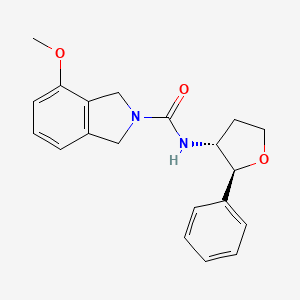 4-methoxy-N-[(2S,3R)-2-phenyloxolan-3-yl]-1,3-dihydroisoindole-2-carboxamide