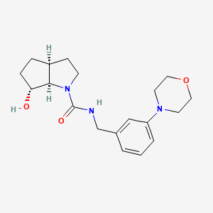 (3aS,6R,6aR)-6-hydroxy-N-[(3-morpholin-4-ylphenyl)methyl]-3,3a,4,5,6,6a-hexahydro-2H-cyclopenta[b]pyrrole-1-carboxamide