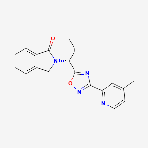 2-[(1R)-2-methyl-1-[3-(4-methylpyridin-2-yl)-1,2,4-oxadiazol-5-yl]propyl]-3H-isoindol-1-one