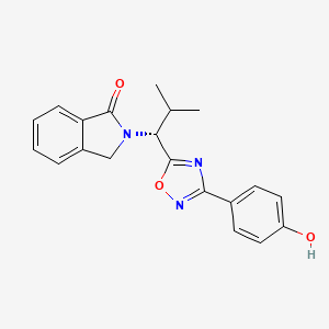 2-[(1R)-1-[3-(4-hydroxyphenyl)-1,2,4-oxadiazol-5-yl]-2-methylpropyl]-3H-isoindol-1-one