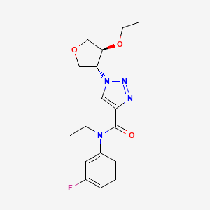 1-[(3R,4S)-4-ethoxyoxolan-3-yl]-N-ethyl-N-(3-fluorophenyl)triazole-4-carboxamide