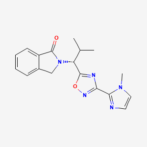 2-[(1R)-2-methyl-1-[3-(1-methylimidazol-2-yl)-1,2,4-oxadiazol-5-yl]propyl]-3H-isoindol-1-one