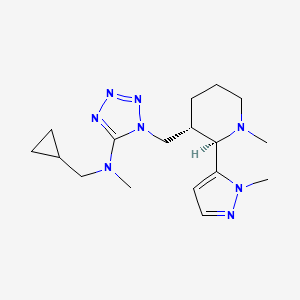 N-(cyclopropylmethyl)-N-methyl-1-[[(2R,3S)-1-methyl-2-(2-methylpyrazol-3-yl)piperidin-3-yl]methyl]tetrazol-5-amine