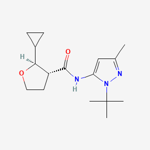 (2S,3R)-N-(2-tert-butyl-5-methylpyrazol-3-yl)-2-cyclopropyloxolane-3-carboxamide