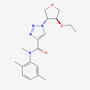 N-(2,5-dimethylphenyl)-1-[(3R,4S)-4-ethoxyoxolan-3-yl]-N-methyltriazole-4-carboxamide